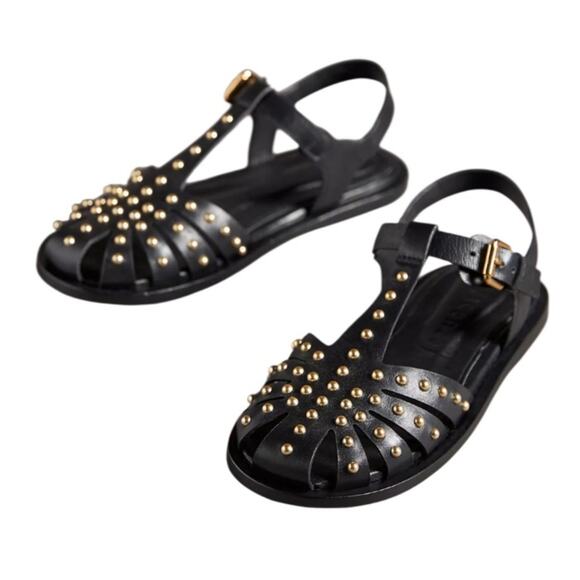 Vicenza Studded Fisherman Flats Size 6 New - Picture 1 of 4